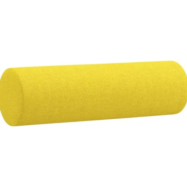 vidaXL Soffor>2-sits soffa med prydnadskuddar ljus 140 cm tyg