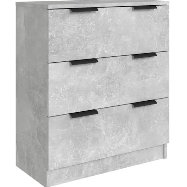 vidaXL Sideboards>Skänk 3 delar betong konstruerat trä
