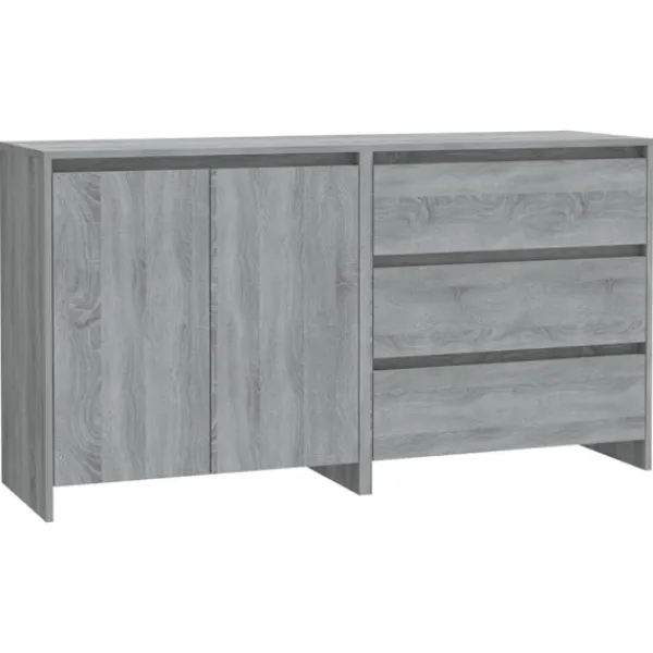 vidaXL Sideboards>Skänk 2 delar sonoma konstruerat trä