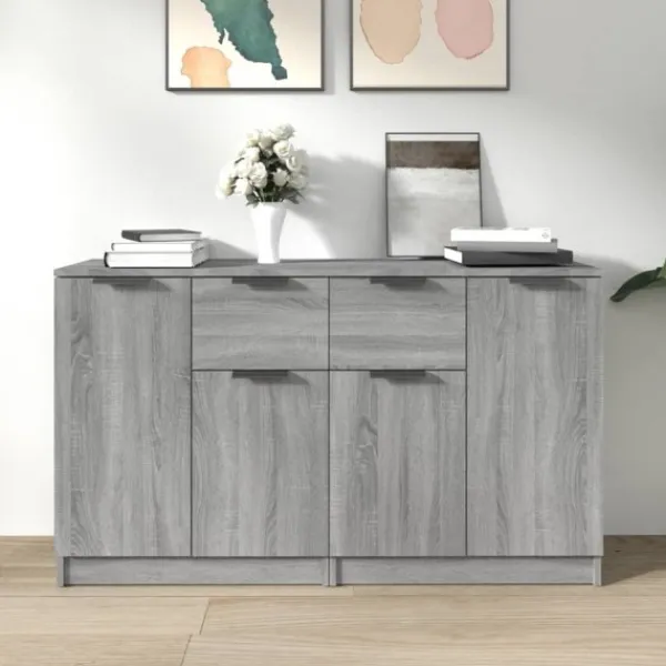 vidaXL Skåp>Skänk 2 delar sonoma 60x30x70 cm konstruerat trä