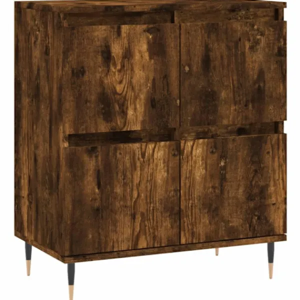 vidaXL Sideboards>Skänk 3 delar rökfärgad ek konstruerat trä