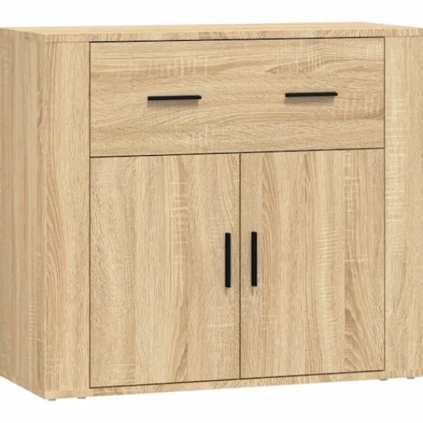 vidaXL Sideboards>Skänk 3 delar Sonoma ek konstruerat trä