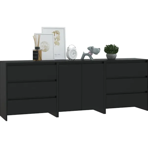 vidaXL Sideboards>Skänk 3 delar konstruerat trä