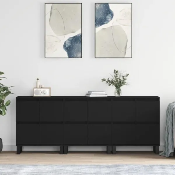 vidaXL Sideboards>Skänk 3 delar konstruerat trä