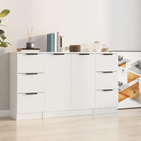 vidaXL Byråer>Skänk 3 delar konstruerat trä
