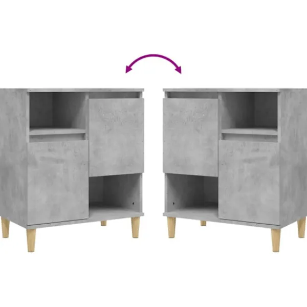 vidaXL Sideboards>Skänk 2 st betong 60x35x70 cm konstruerat trä