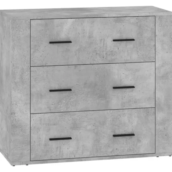vidaXL Sideboards>Skänk 3 st betong konstruerat trä