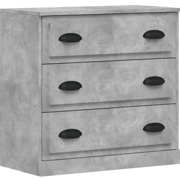 vidaXL Sideboards>Skänk 3 st betong konstruerat trä