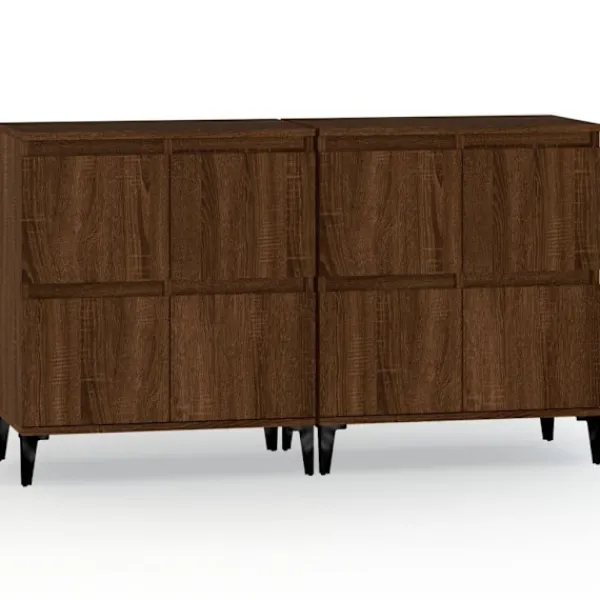 vidaXL Skåp>Skänk 2 st ek 60x35x70 cm konstruerat trä