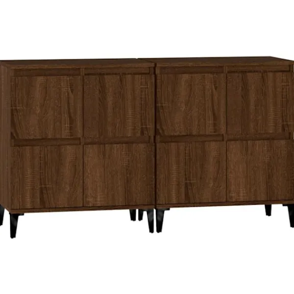 vidaXL Skåp>Skänk 2 st ek 60x35x70 cm konstruerat trä