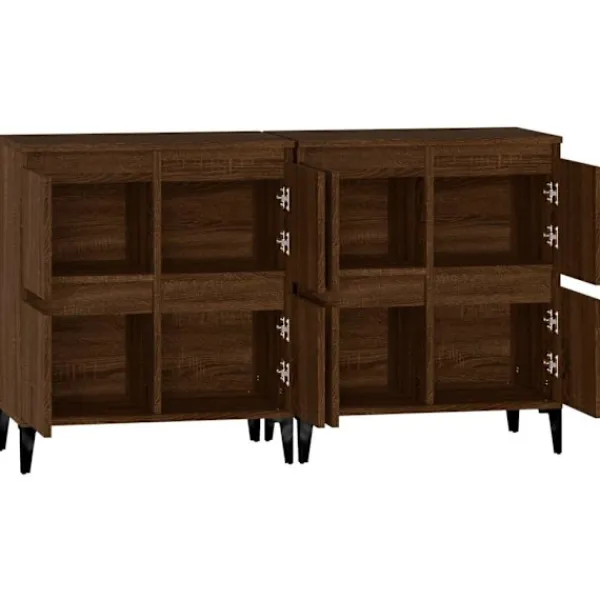 vidaXL Skåp>Skänk 2 st ek 60x35x70 cm konstruerat trä