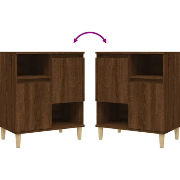 vidaXL Sideboards>Skänk 2 st ek 60x35x70 cm konstruerat trä
