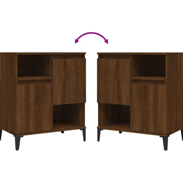 vidaXL Sideboards>Skänk 2 st ek 60x35x70 cm konstruerat trä