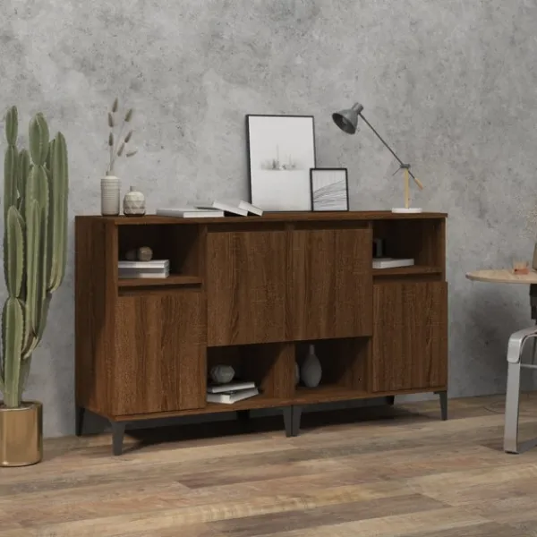 vidaXL Sideboards>Skänk 2 st ek 60x35x70 cm konstruerat trä