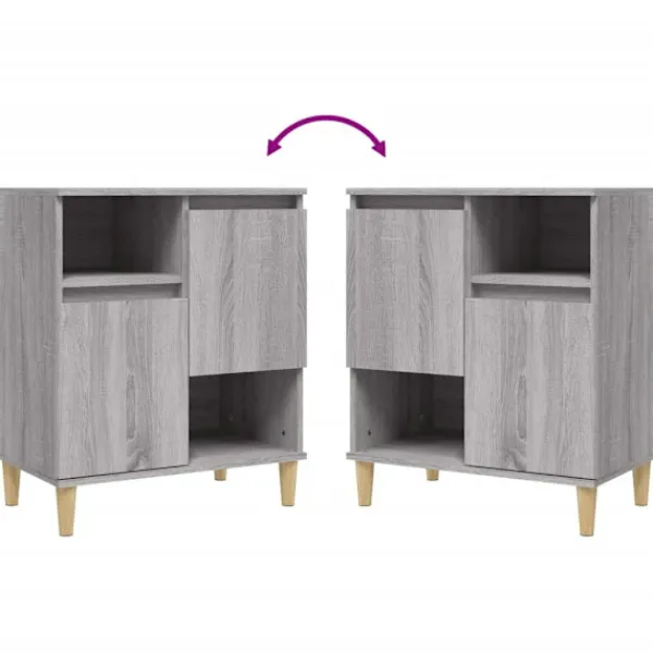 vidaXL Sideboards>Skänk 3 st sonoma 60x35x70 cm konstruerat trä
