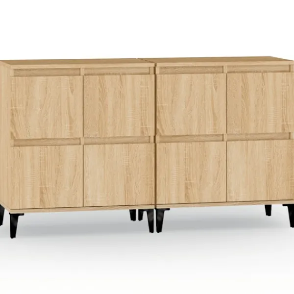 vidaXL Skåp>Skänk 2 st sonoma ek 60x35x70 cm konstruerat trä