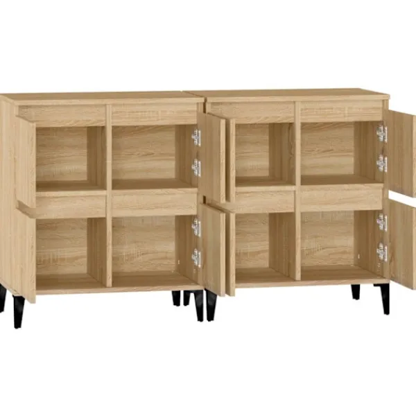 vidaXL Skåp>Skänk 2 st sonoma ek 60x35x70 cm konstruerat trä