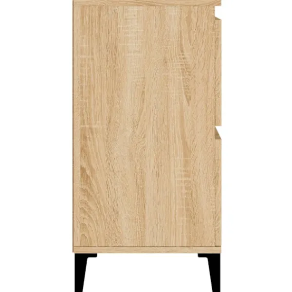 vidaXL Skåp>Skänk 2 st sonoma ek 60x35x70 cm konstruerat trä