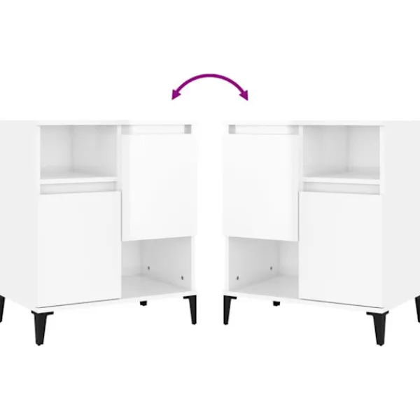 vidaXL Sideboards>Skänk 3 st högglans 60x35x70 cm konstruerat trä