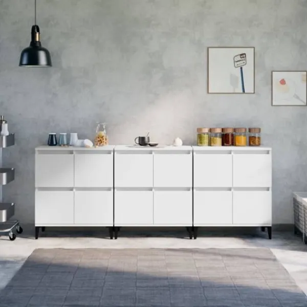 vidaXL Sideboards>Skänk 3 st 60x35x70 cm konstruerat trä