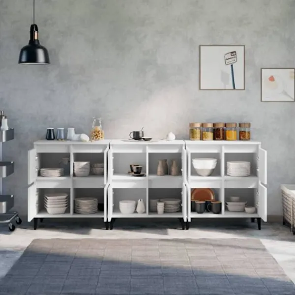 vidaXL Sideboards>Skänk 3 st 60x35x70 cm konstruerat trä