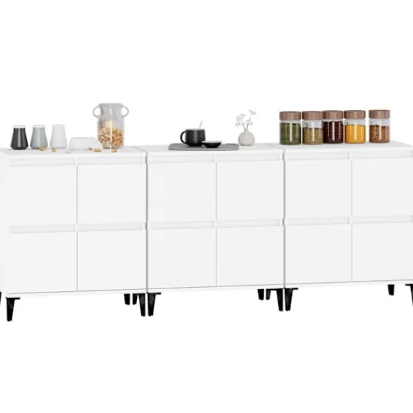 vidaXL Sideboards>Skänk 3 st 60x35x70 cm konstruerat trä
