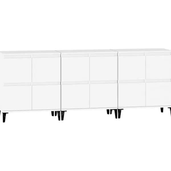 vidaXL Sideboards>Skänk 3 st 60x35x70 cm konstruerat trä