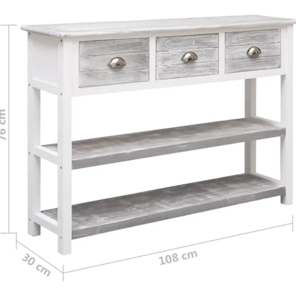 vidaXL Sideboards>Skänk antik 108x30x76 cm massivt kejsarträ