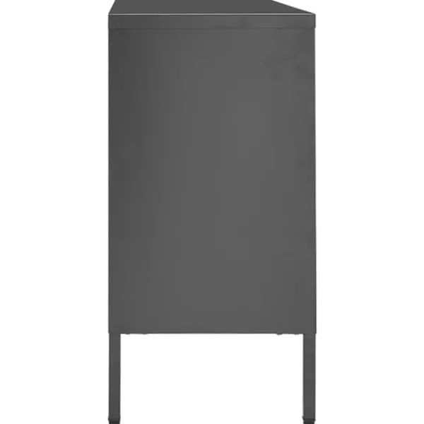 vidaXL Sideboards>Skänk 105x35x70 cm stål och härdat glas