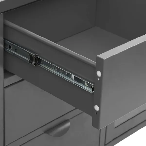 vidaXL Sideboards>Skänk 105x35x70 cm stål och härdat glas