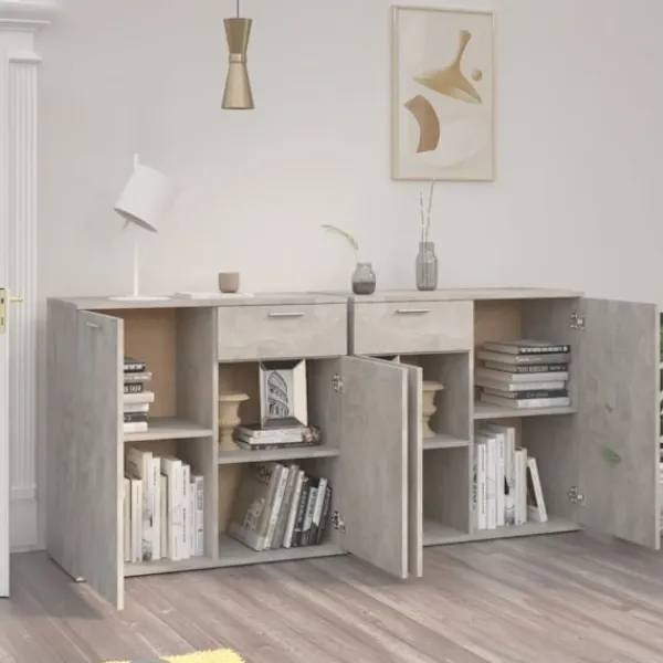 vidaXL Sideboards>Skänk betong 160x36x75 cm konstruerat trä