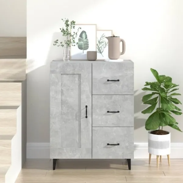 vidaXL Byråer>Skänk betong 69,5x34x90 cm konstruerat trä