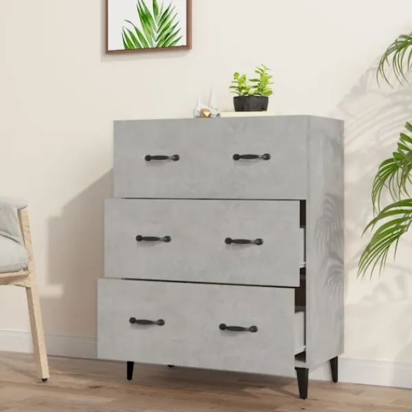 vidaXL Byråer>Skänk betong 69,5x34x90 cm konstruerat trä