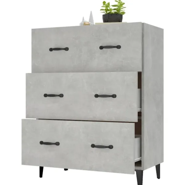 vidaXL Byråer>Skänk betong 69,5x34x90 cm konstruerat trä