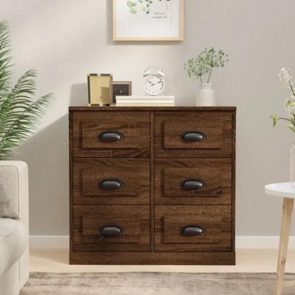 vidaXL Byråer>Skänk ek 70x35,5x67,5 cm konstruerat trä
