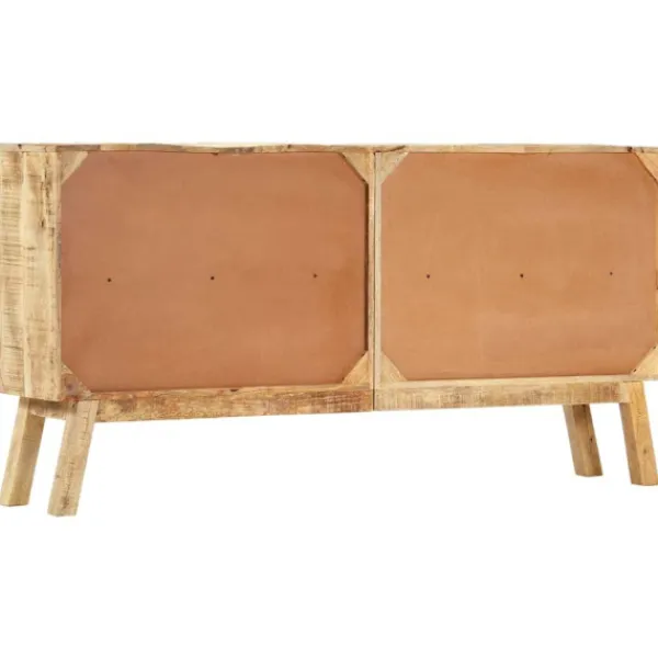 vidaXL Sideboards>Skänk och svart 160x30x80 cm massivt grovt mangoträ