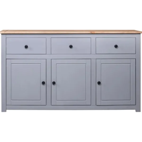 vidaXL Byråer>Skänk 135x40x80 cm massiv furu panama