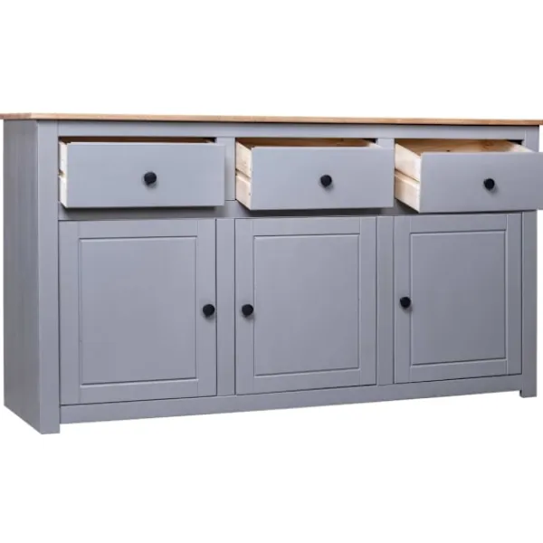 vidaXL Byråer>Skänk 135x40x80 cm massiv furu panama