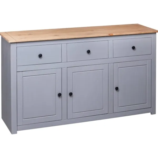 vidaXL Byråer>Skänk 135x40x80 cm massiv furu panama