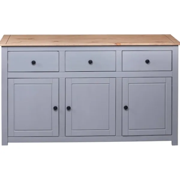vidaXL Byråer>Skänk 135x40x80 cm massiv furu panama