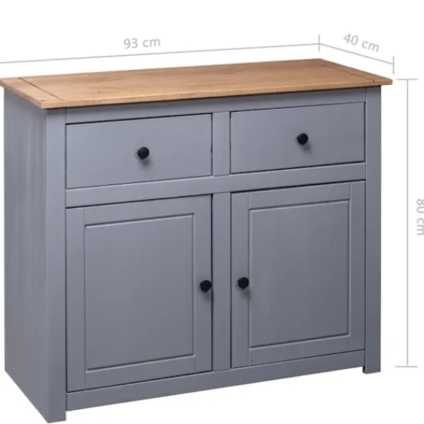 vidaXL Sideboards>Skänk 93x40x80 cm massiv furu panama