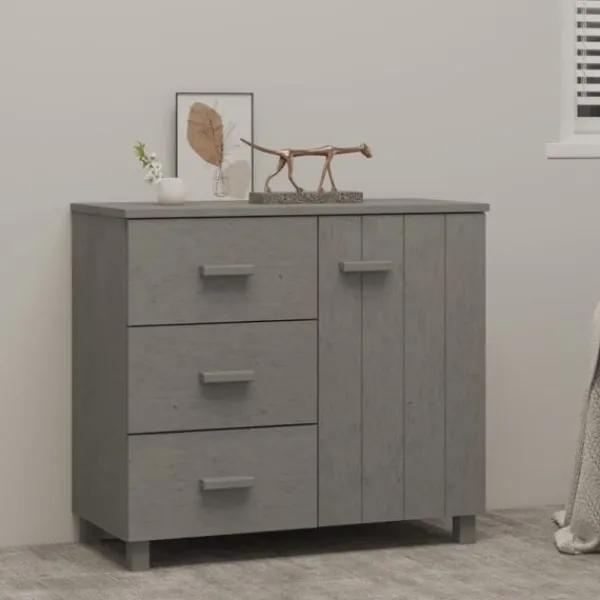 vidaXL Byråer>Skänk HAMAR ljus 90x40x80 cm massiv furu