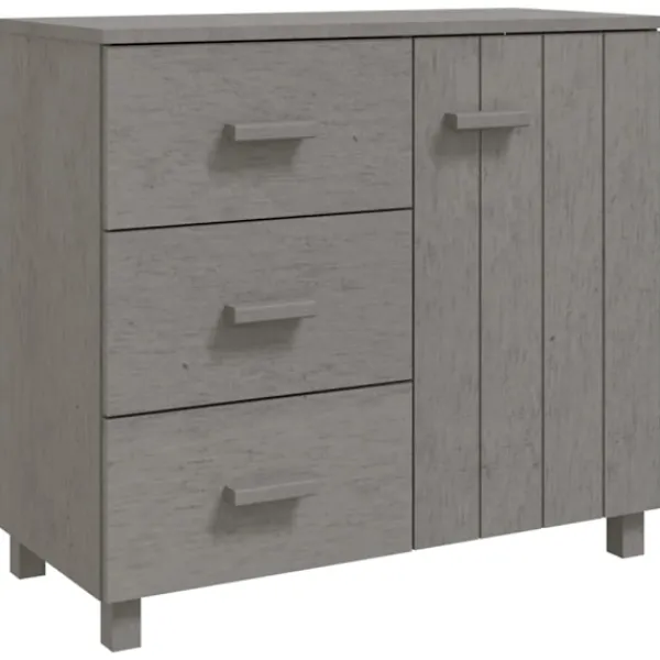 vidaXL Byråer>Skänk HAMAR ljus 90x40x80 cm massiv furu