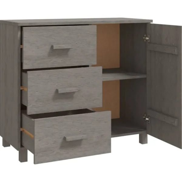 vidaXL Byråer>Skänk HAMAR ljus 90x40x80 cm massiv furu