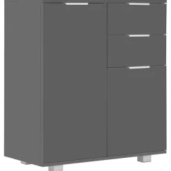 vidaXL Byråer>Skänk högglans 71x35x80 cm spånskiva