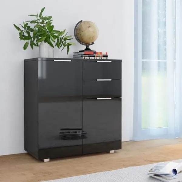 vidaXL Sideboards>Skänk högglans 71x35x80 cm spånskiva