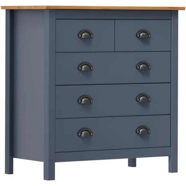 vidaXL Byråer>Skänk Hill 79x40x80 cm massiv furu