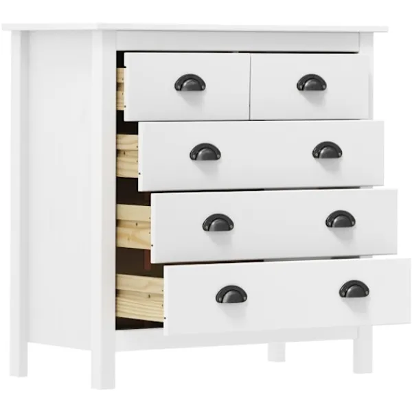 vidaXL Byråer>Skänk Hill 79x40x80 cm massiv furu