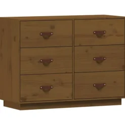 vidaXL Byråer>Skänk honungs 100x40x75 cm massiv furu