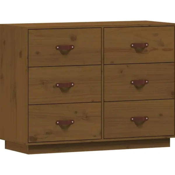 vidaXL Byråer>Skänk honungs 100x40x75 cm massiv furu